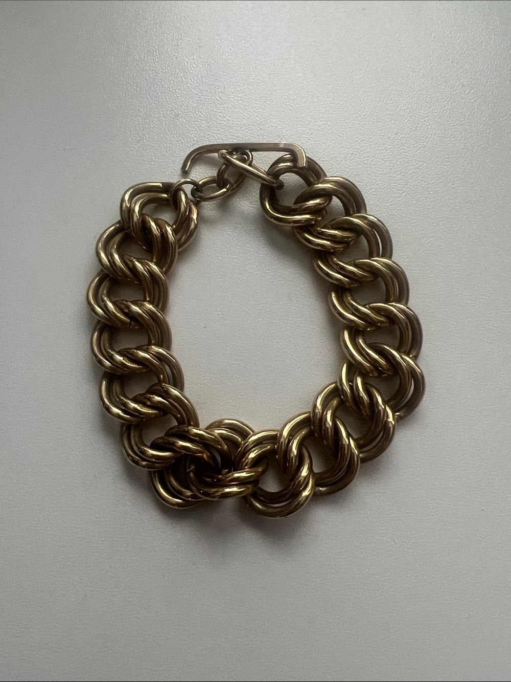 Vintage Gold toned Toggle Chunky Bracelet